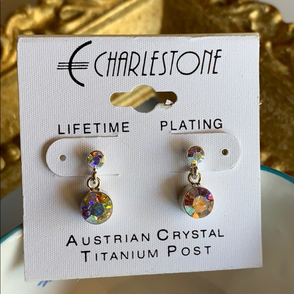 Genuine crystals titanium post